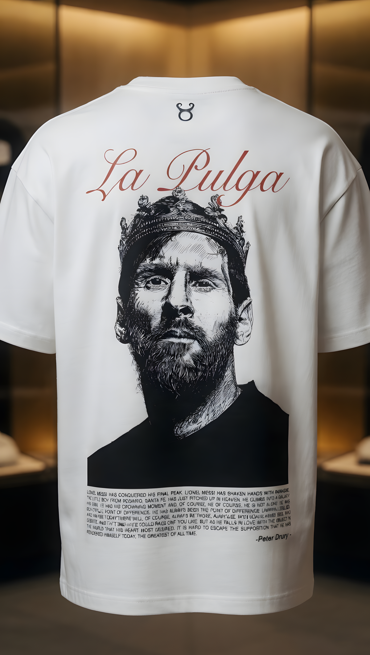 ERMN La Pulga Messi Edition — Peter Drury Quote 240 GSM Oversized Football T-shirt India