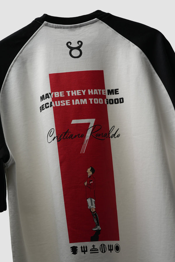 ERMN Ronaldo Raglan Sleeve CR7 Edition — 240 GSM Oversized Football T-shirt India