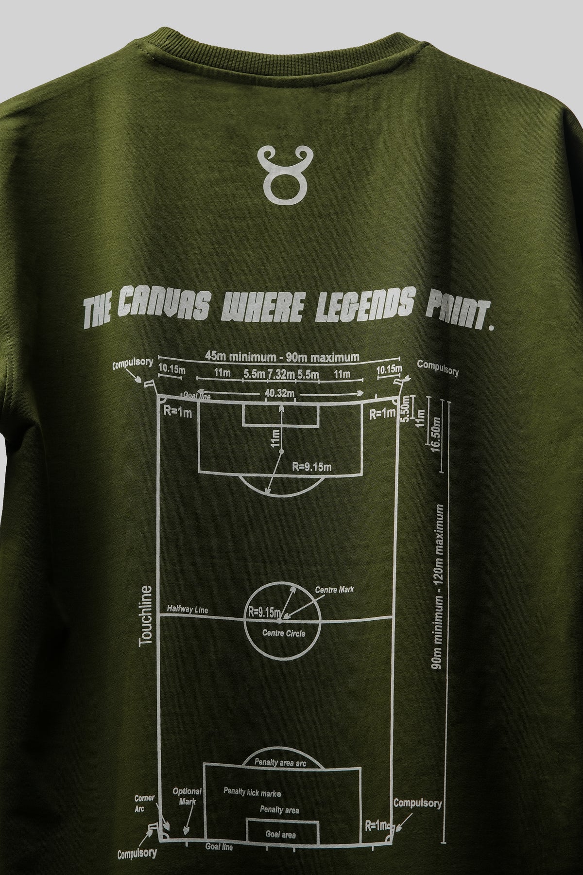 ERMN Canvas Where Legends Paint Football Edition 240 GSM oversized football t-shirt — design print India