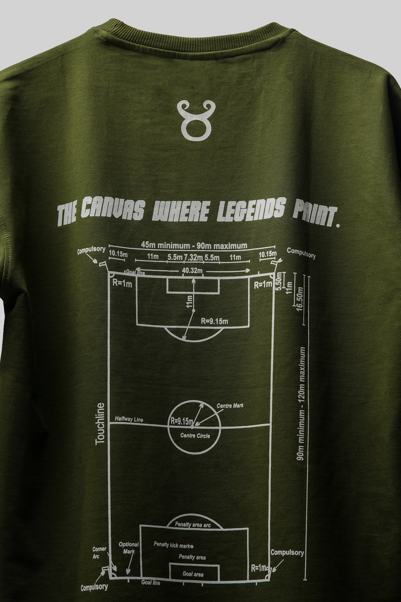 The Canvas Where Legends Paint | Football Edition |Oversized T-shirt