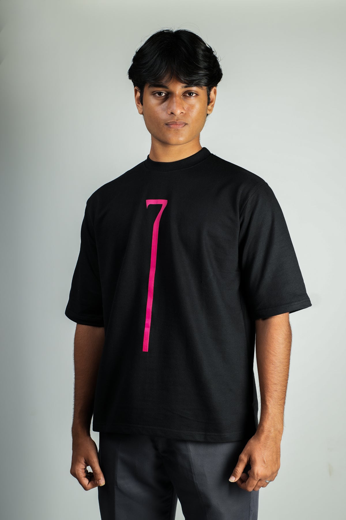 ERMN Siiuu CR7 Cristiano Ronaldo Edition 240 GSM oversized football t-shirt — model wearing India